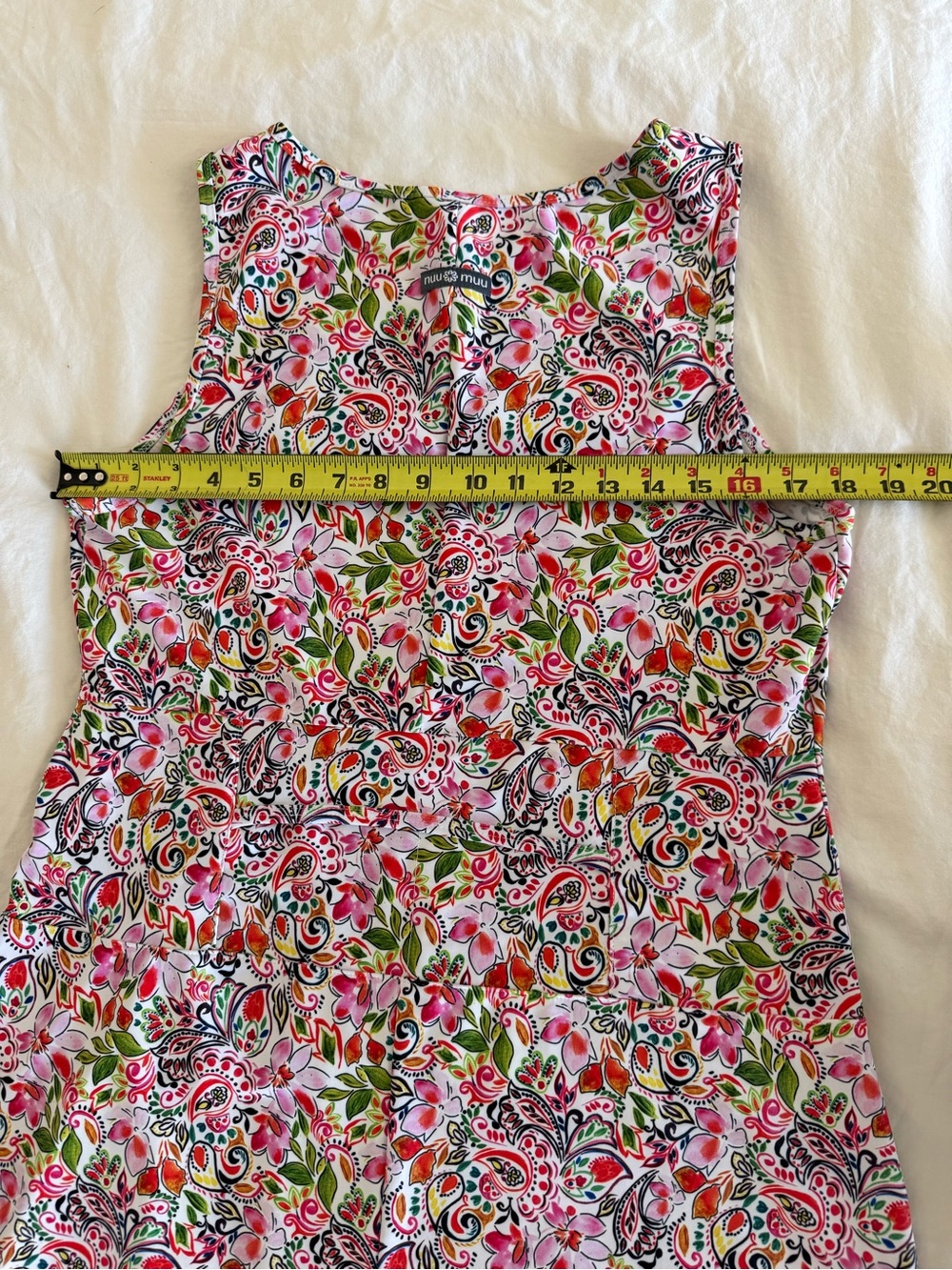 Nuu Muu Sleeveless Floral Midi Dress in Pink White Green - Summer - Picture 9 of 10